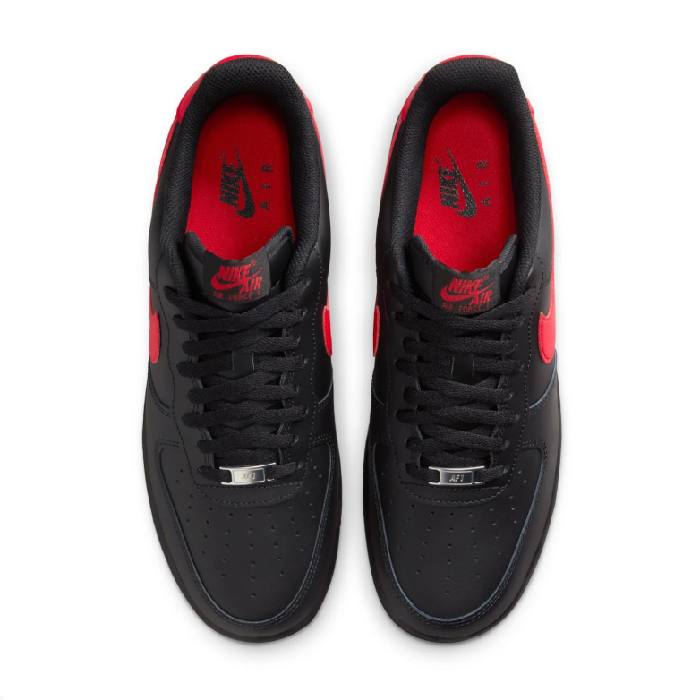 Nike Air Force 1 Low Sneakers - Black & Red