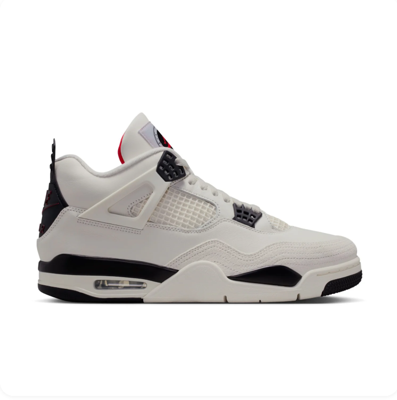 Jordan Sneakers - White & Black with Red Accents