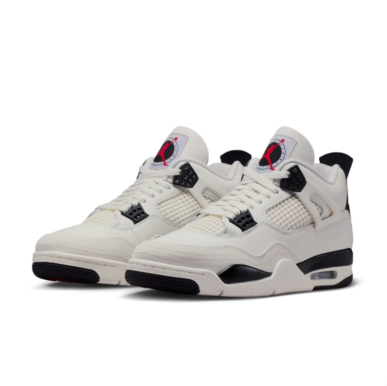 Jordan Sneakers - White & Black with Red Accents