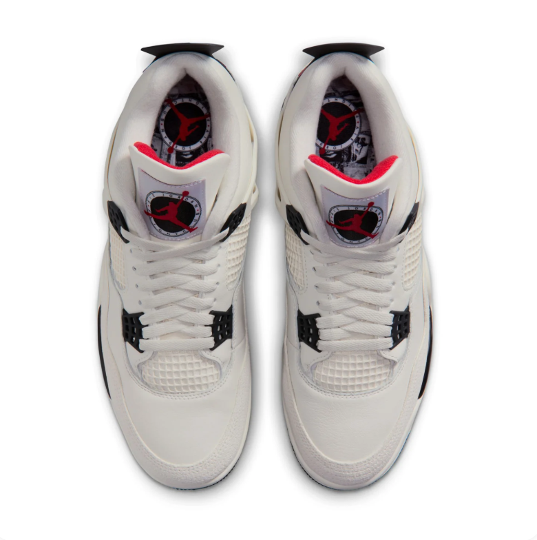 Jordan Sneakers - White & Black with Red Accents