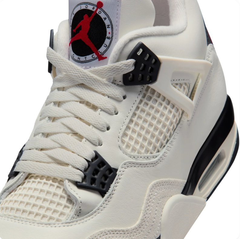Jordan Sneakers - White & Black with Red Accents