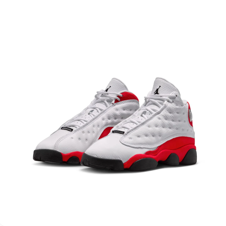Jordan High-Top Sneakers - White & Red with Black Accents