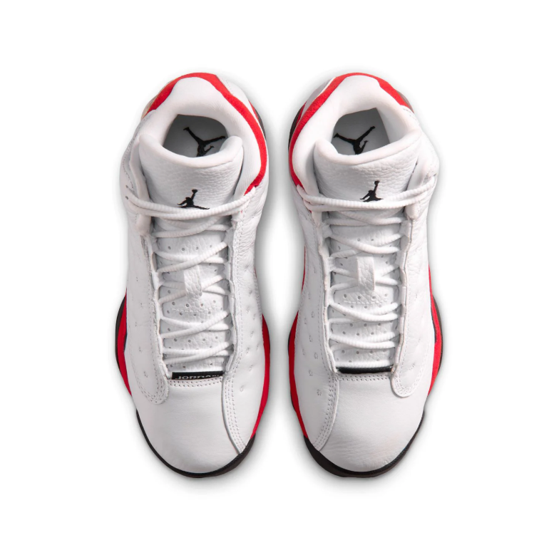 Jordan High-Top Sneakers - White & Red with Black Accents