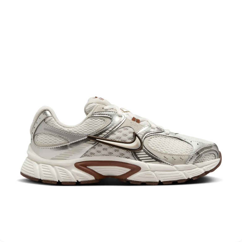 Nike Sneakers - Cream & Silver with Brown Accents