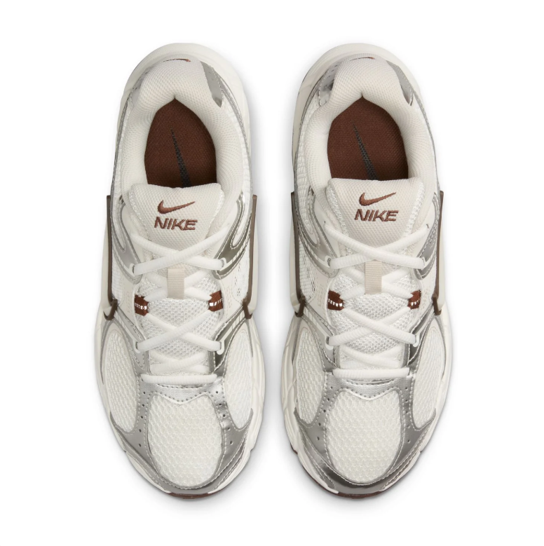 Nike Sneakers - Cream & Silver with Brown Accents
