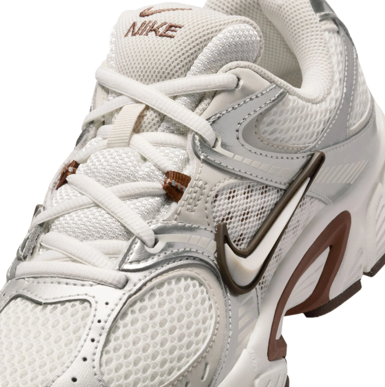 Nike Sneakers - Cream & Silver with Brown Accents