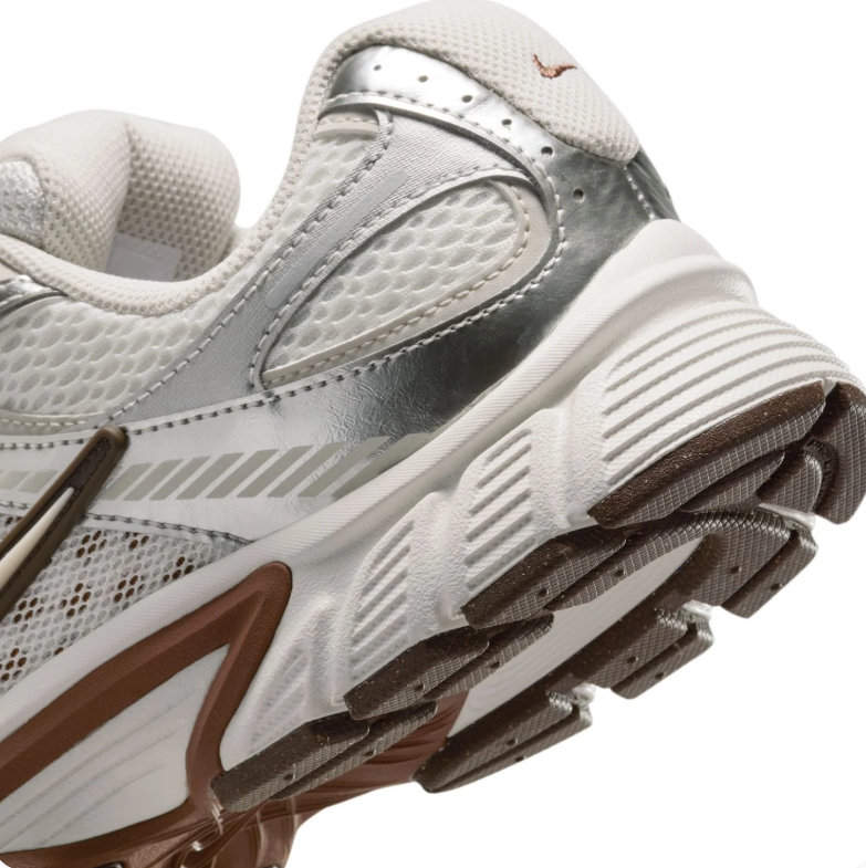 Nike Sneakers - Cream & Silver with Brown Accents