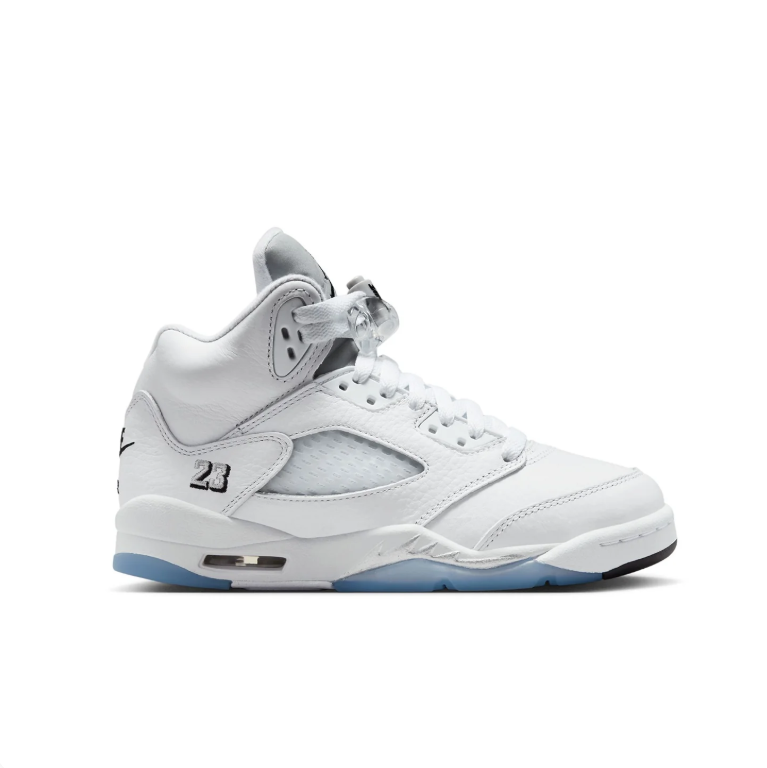 Air Jordan 5 Sneakers - White & Icy Blue