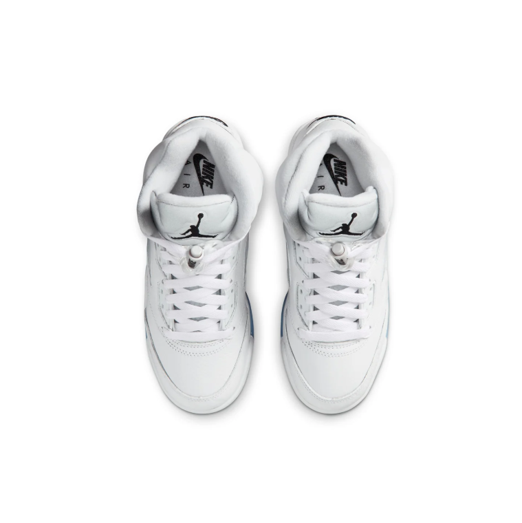 Air Jordan 5 Sneakers - White & Icy Blue