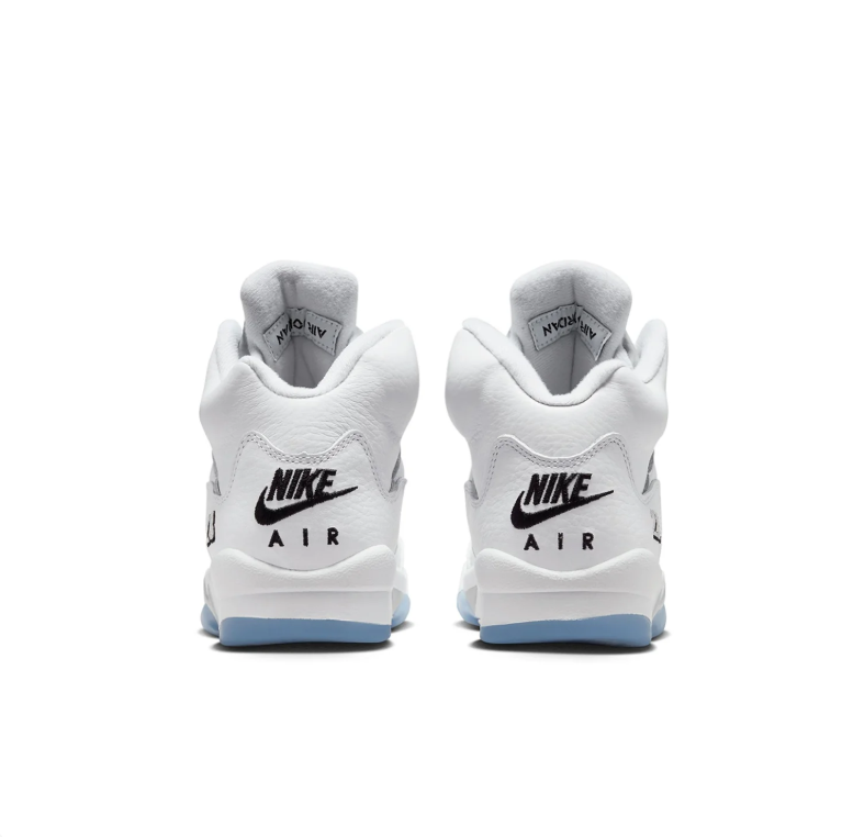 Air Jordan 5 Sneakers - White & Icy Blue