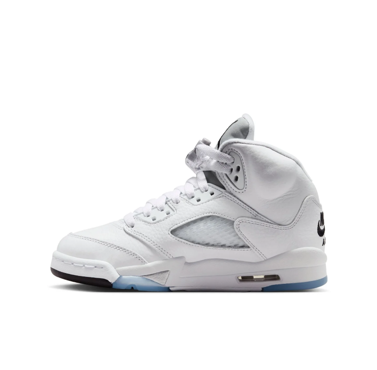 Air Jordan 5 Sneakers - White & Icy Blue