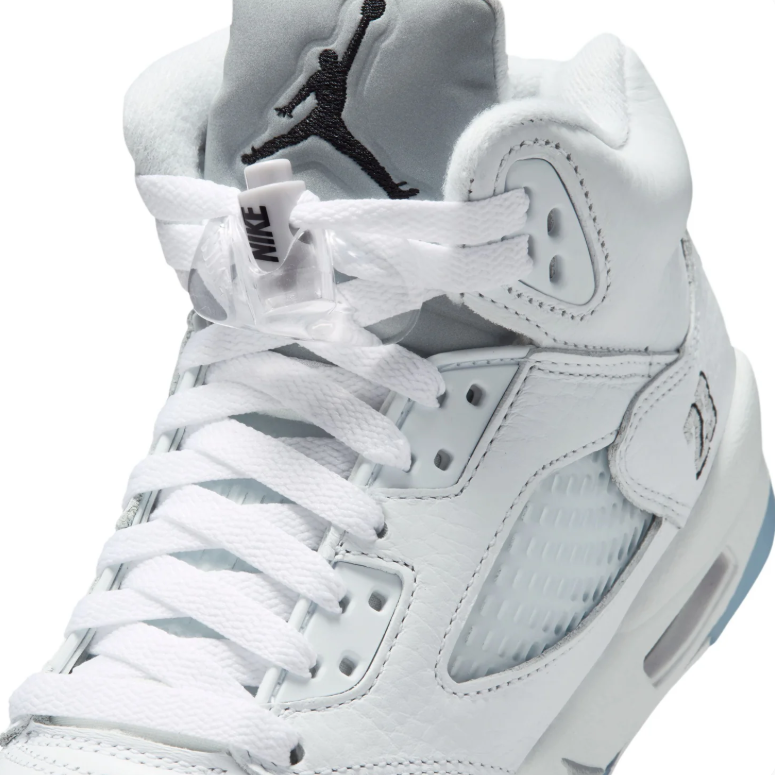Air Jordan 5 Sneakers - White & Icy Blue
