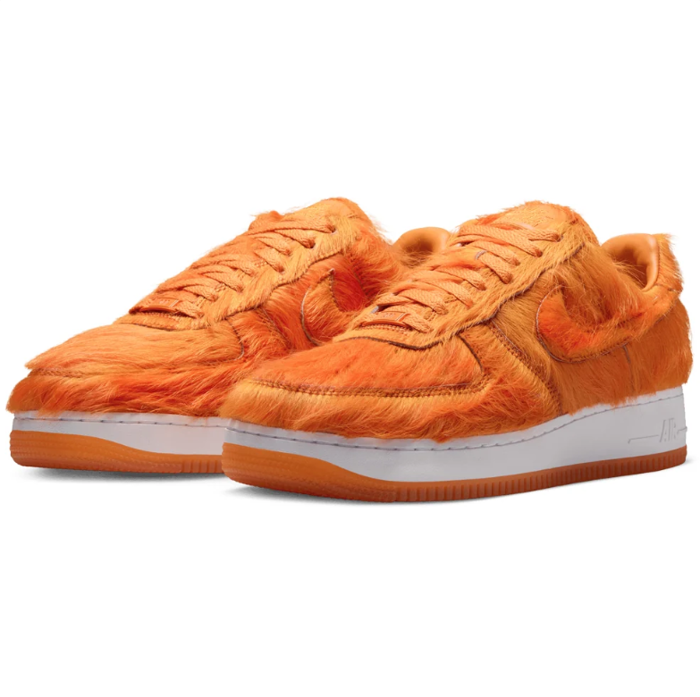 Nike Air Force 1 Low Sneakers - Orange Shaggy Texture