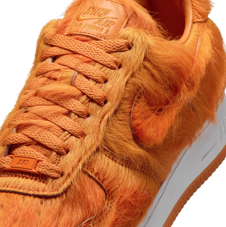 Nike Air Force 1 Low Sneakers - Orange Shaggy Texture