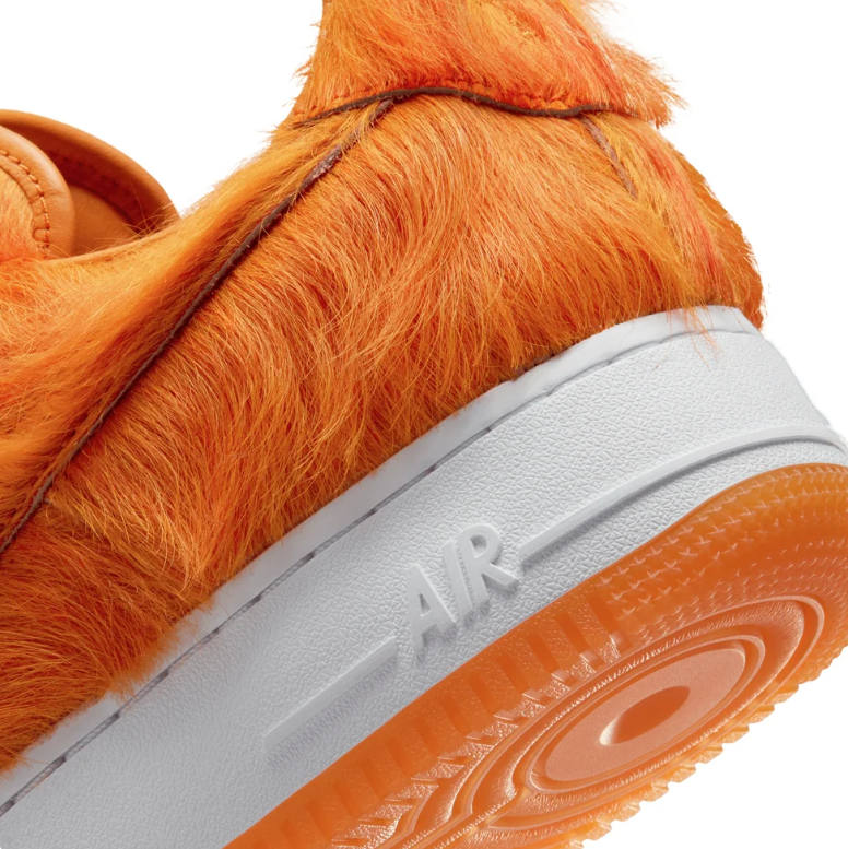 Nike Air Force 1 Low Sneakers - Orange Shaggy Texture