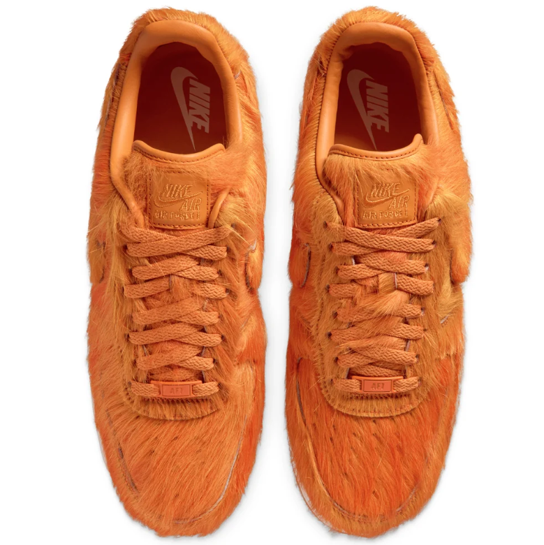 Nike Air Force 1 Low Sneakers - Orange Shaggy Texture