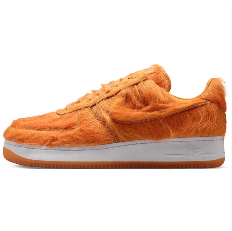 Nike Air Force 1 Low Sneakers - Orange Shaggy Texture