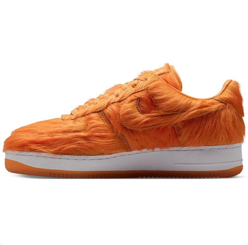 Nike Air Force 1 Low Sneakers - Orange Shaggy Texture