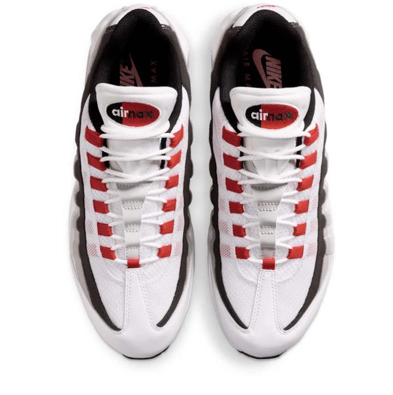Nike Air Max 95 Sneakers - White, Gray & Red