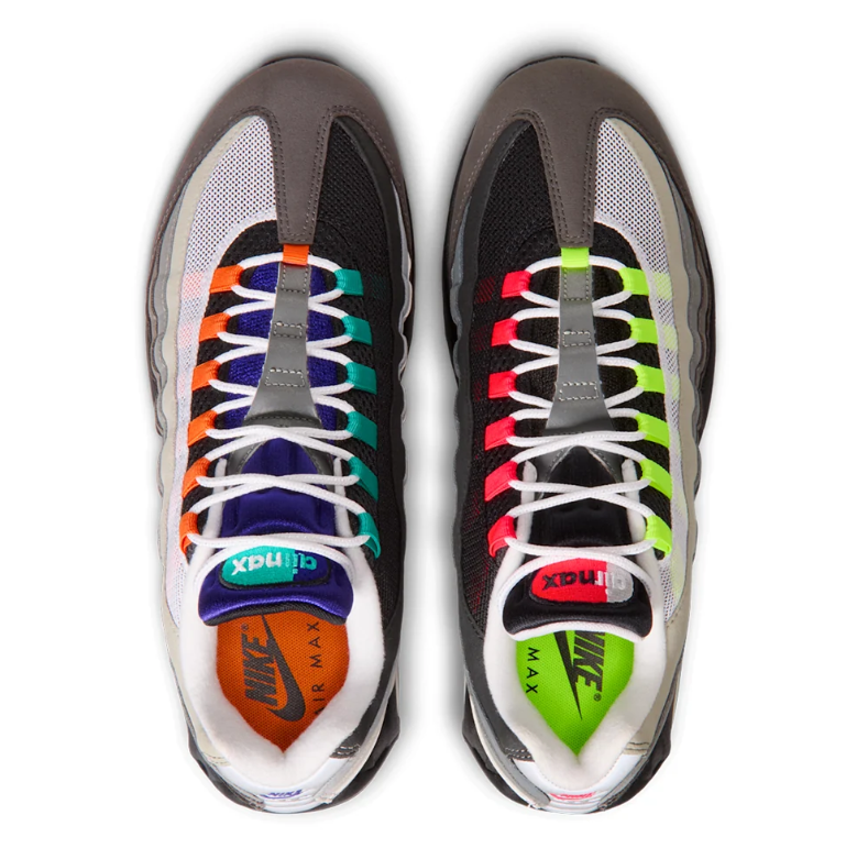 Nike Air Max 95 Sneakers - Gray & Multicolor Accents