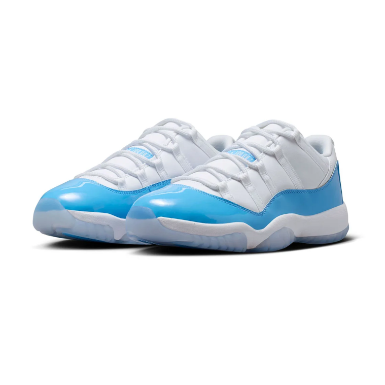 Air Jordan 11 Low Sneakers - White & Bright Blue