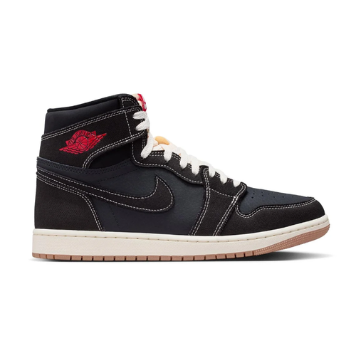 Air Jordan 1 High-Top Sneakers - Black & Charcoal with Contrast Stitching
