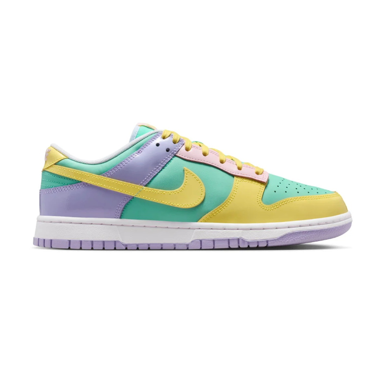 Nike Dunk Low Sneakers - Mint, Yellow & Lavender