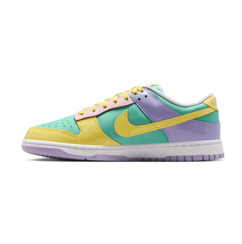 Nike Dunk Low Sneakers - Mint, Yellow & Lavender
