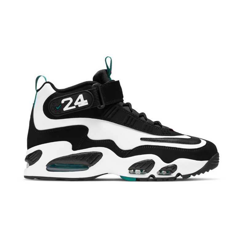 Nike Air Griffey Max 1 Sneakers - Black & White with Green Accents
