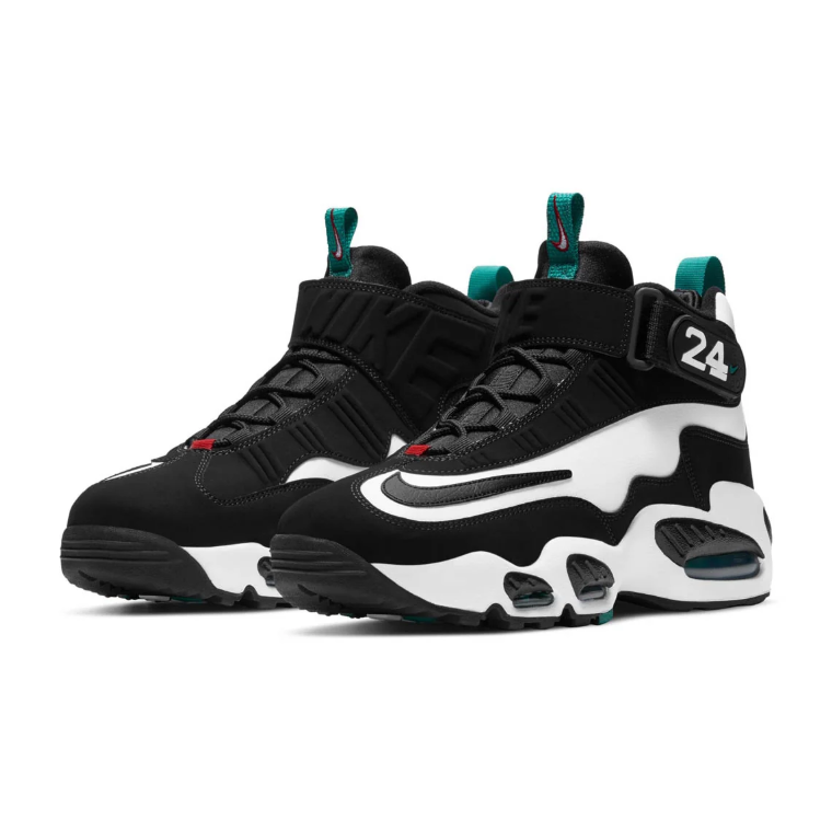 Nike Air Griffey Max 1 Sneakers - Black & White with Green Accents