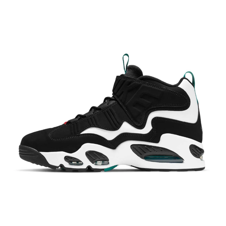 Nike Air Griffey Max 1 Sneakers - Black & White with Green Accents