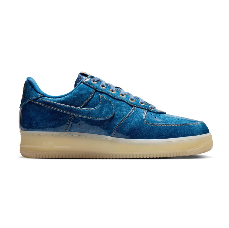 Nike Air Force 1 Low Sneakers - Washed Blue & Cream