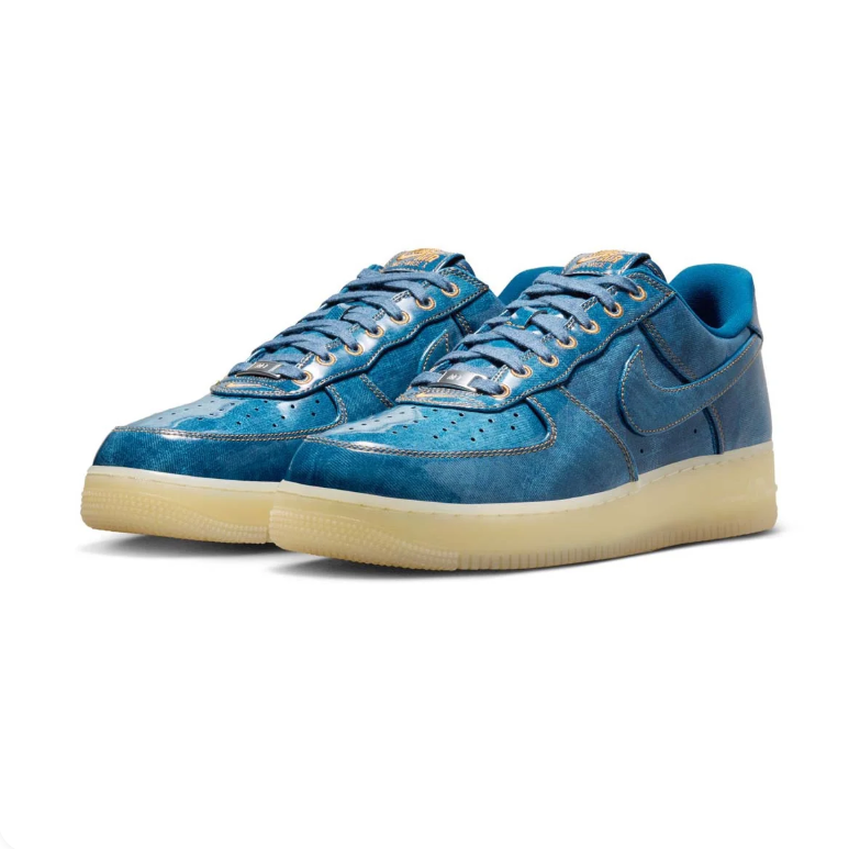Nike Air Force 1 Low Sneakers - Washed Blue & Cream